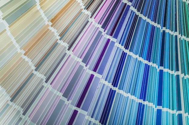 Spectre de couleurs dans l'éventail pantone