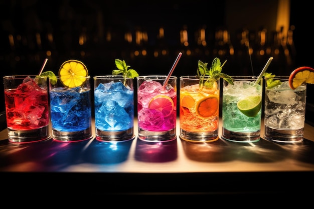 Le spectre vibrant Un arc-en-ciel de délices Gin Tonic