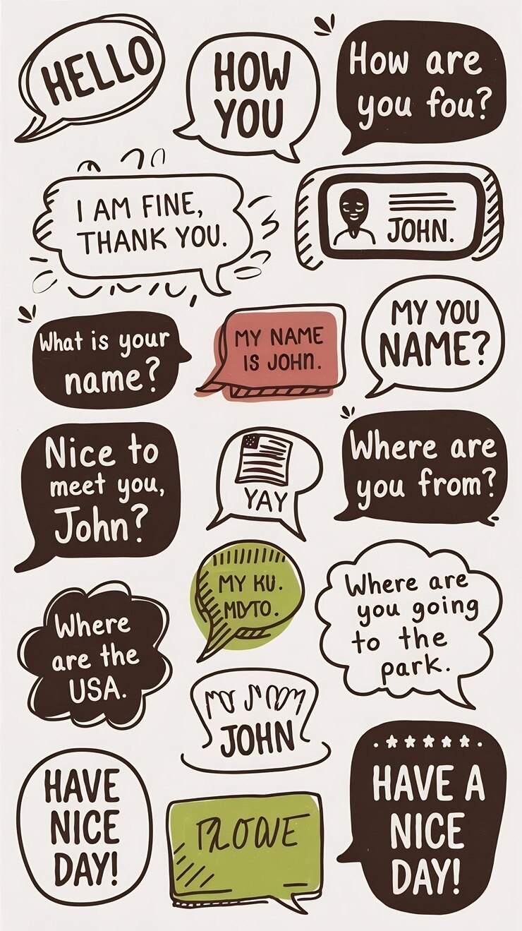 Photo speech bubble set dessiné à la main collection d'icônes de ballons de texte de croquis de croquis