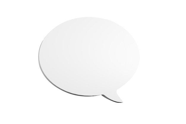 Speech bubbleisolated sur fond blanc rendu 3D