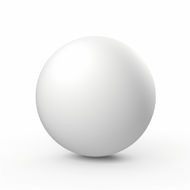 Sphère blanche 3D sur fond isolé avec des transitions tonales douces