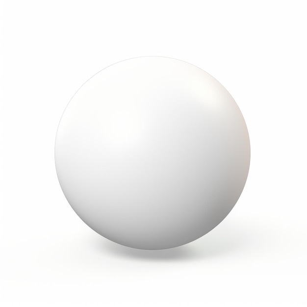 Sphère blanche brillante sur un fond isolé