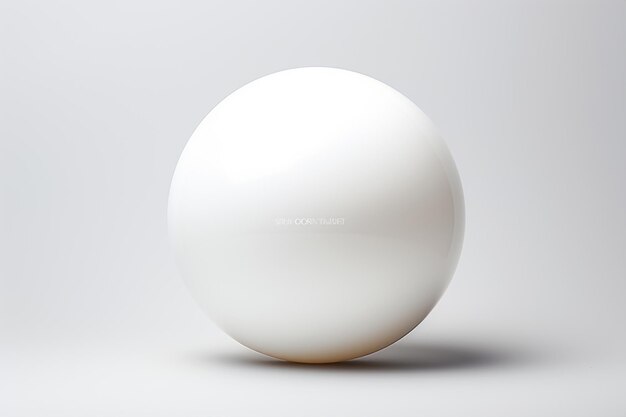 Sphère blanche sur un fond blanc illustration 3D de rendu 3D