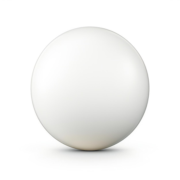 Sphère blanche sur fond blanc