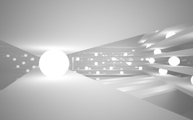 Photo une sphère blanche vole à travers un tunnel de lumière.