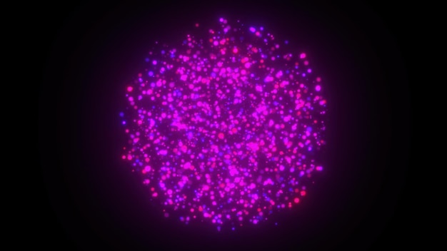 Sphère de particules incandescentes