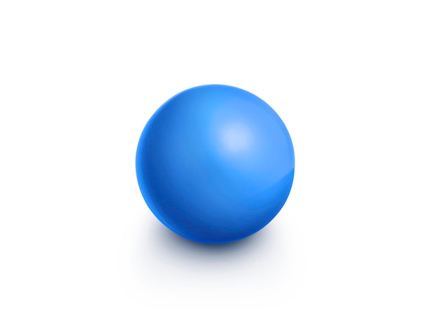 Sphères bleues isolées sur fond blanc rendu 3D