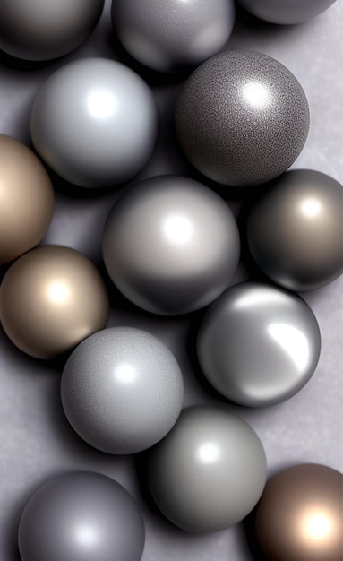 Photo sphères de couleur grise
