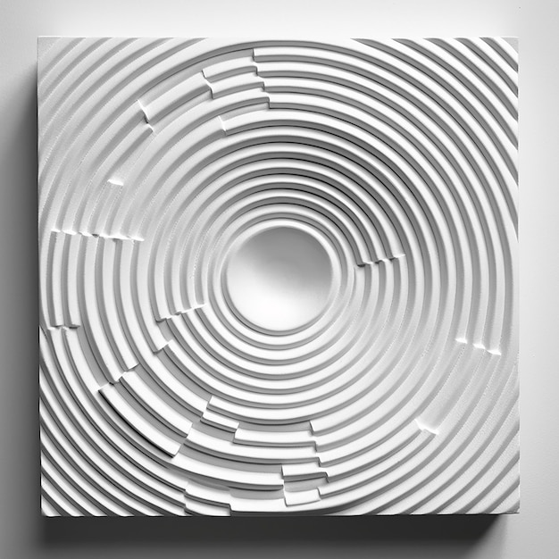 une spirale blanche est représentée sur un fond blanc
