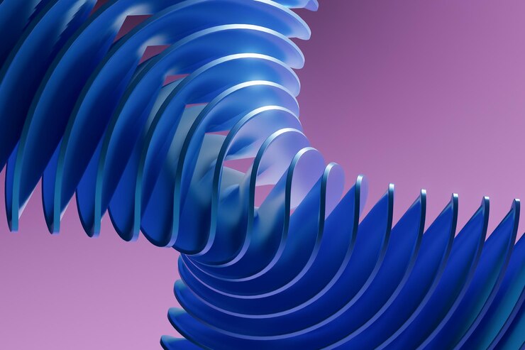 Photo une spirale bleue sur un fond violet