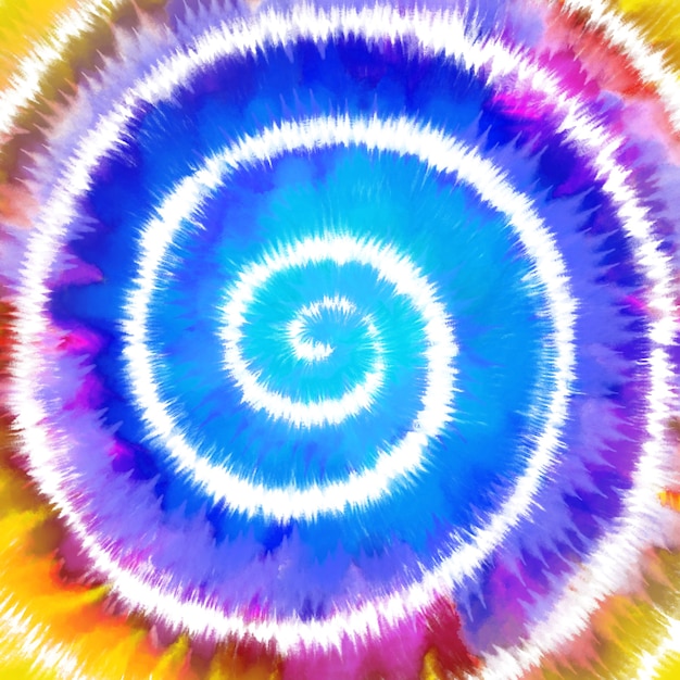 Spirale colorée arc-en-ciel Tie Dye