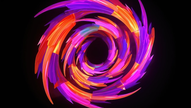 Une spirale colorée avec le mot lumière dessus