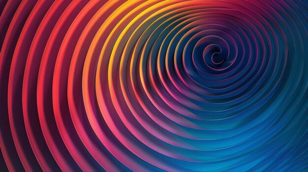 une spirale de couleur arc-en-ciel est montrée avec une conception en spirale