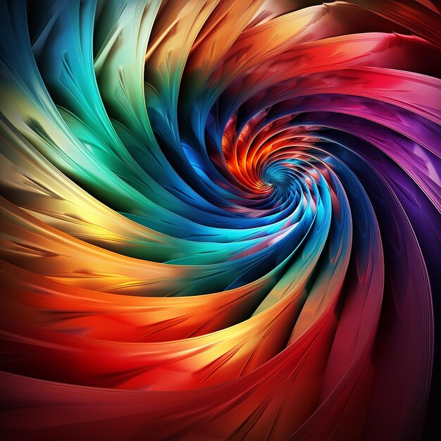 Une spirale de couleurs au design vibrant