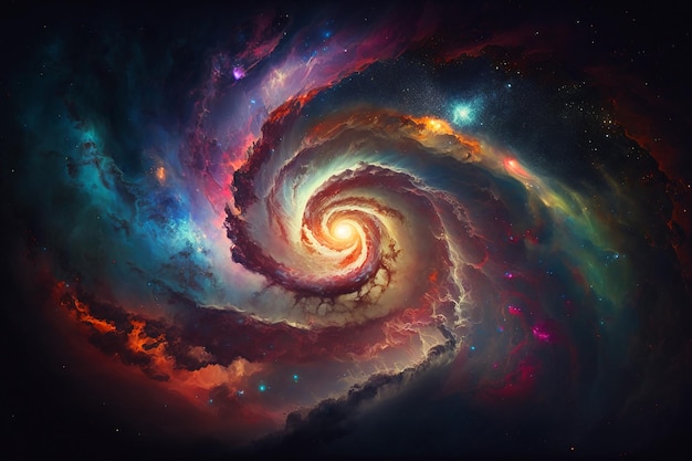 Une spirale est une spirale avec un tourbillon au centre.