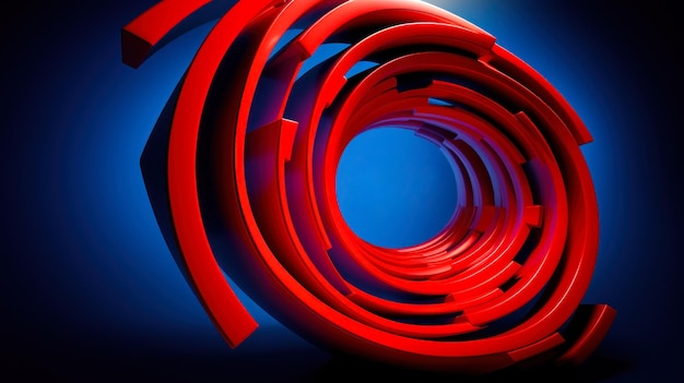 spirale rouge bleu cercle scifi générative ai