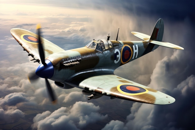 Spitfire de l'avion de la Seconde Guerre mondiale ar 32 v 52 ID de travail 3a190230b47848e3844b7bda4c15f279