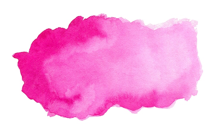 Photo splash aquarelle abstrait rose sur fond blanc