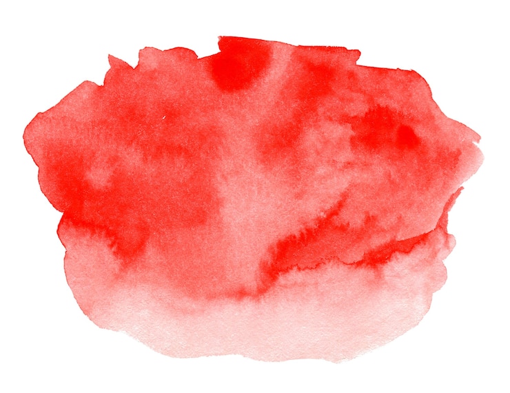 Photo splash aquarelle abstrait rouge sur fond blanc