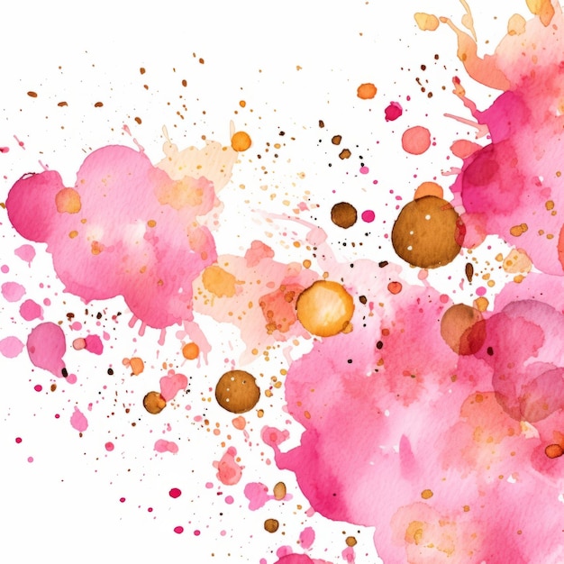 Splash aquarelle rose Illustration AI GenerativexA