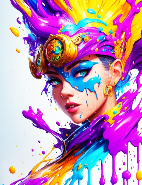 Splash art Fortnite style portrait femmes