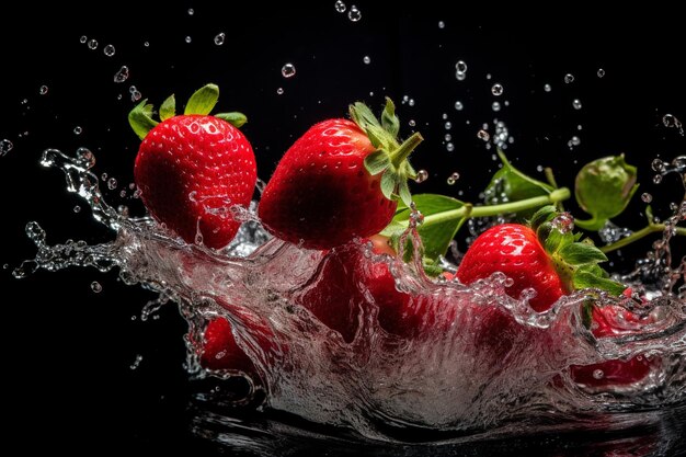 Splash de fraise vibrante