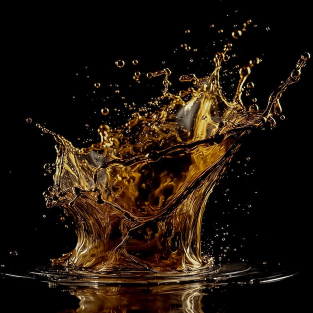 Splash d'or liquide généré par l'IA