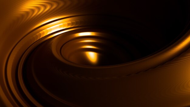 Splash en spirale caramel. Illustration 3D, rendu 3D.