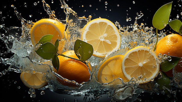 Splash de tranches de citron