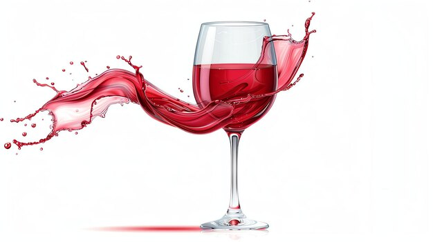 Photo splash de vin rouge verre transparent avec un vin rouge le concept de dégustation de vin vinification et consommation de vin