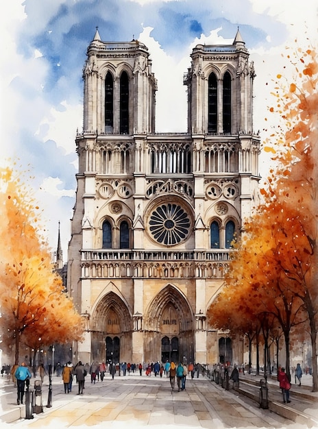 La splendeur d'automne à la cathédrale