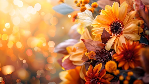 Splendeur florale vibrante capturée à la lumière du soleil idéale pour les thèmes du printemps fleurs chaudes et colorées offrant une beauté naturelle et une sérénité parfaites pour la conception et la décoration inspiration AI