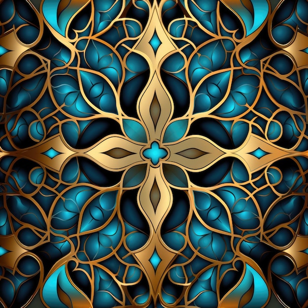 Splendeur mystique dévoilant la texture décorative du motif arabe