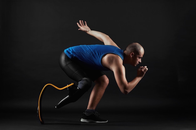 Photo sportif paralympique en cours d'exécution