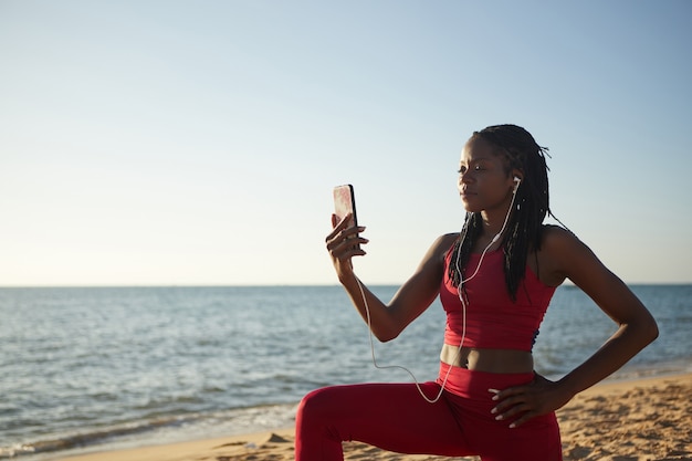 Sportive prenant selfie