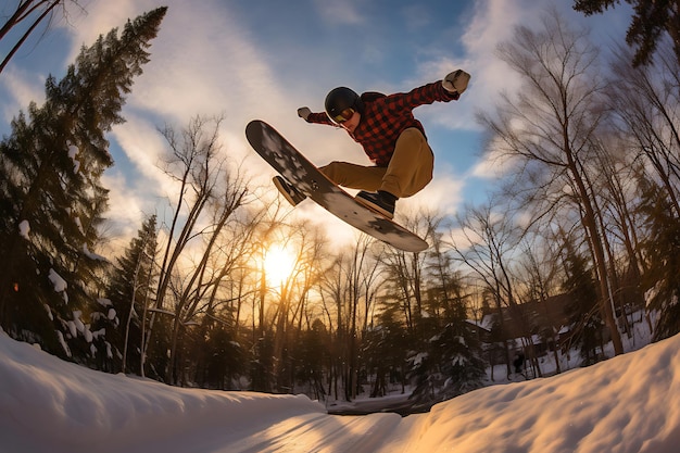 Sports d'hiver snowboard