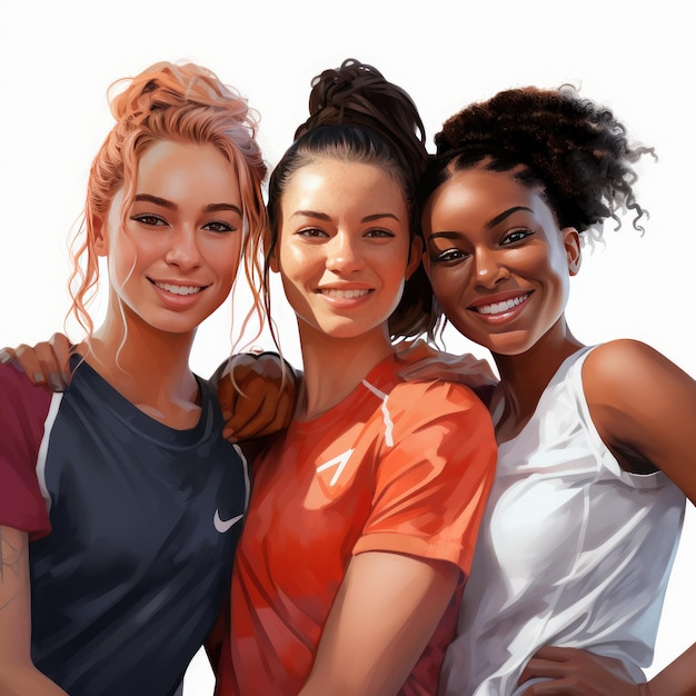 Sports virtuels diversifiés et dynamiques Cover Girls Unite