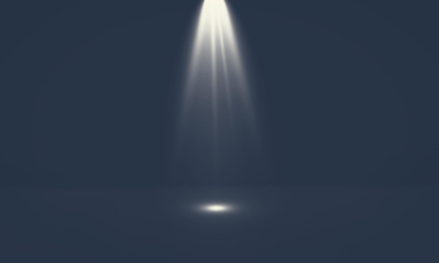 Spotlight sur scène lumières de studio réalistes fond vide effet de fumée de mur sombre