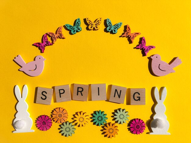 Photo spring_word_and_themed_border