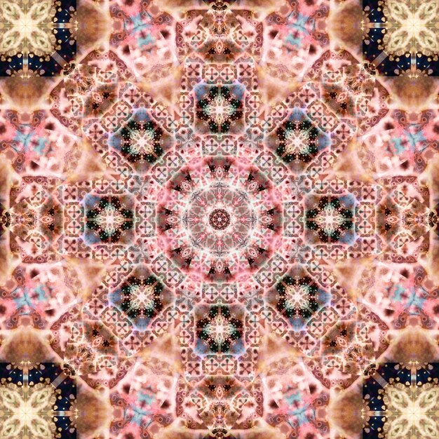 Photo square seamless patterns kaleidoscope pattern is symmetrical