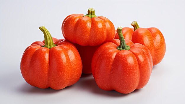 Squash kuri rouge sur un fond blanc Ai génératif