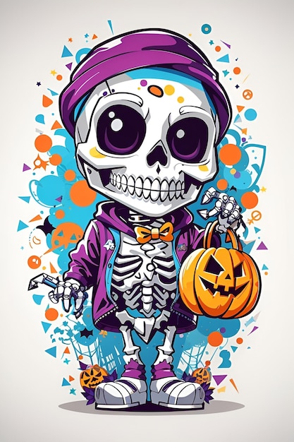 Squelette d'Halloween des morts des morts