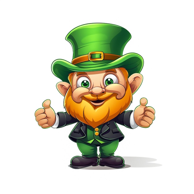 Photo st patrick dessin animé 3d sur fond blanc