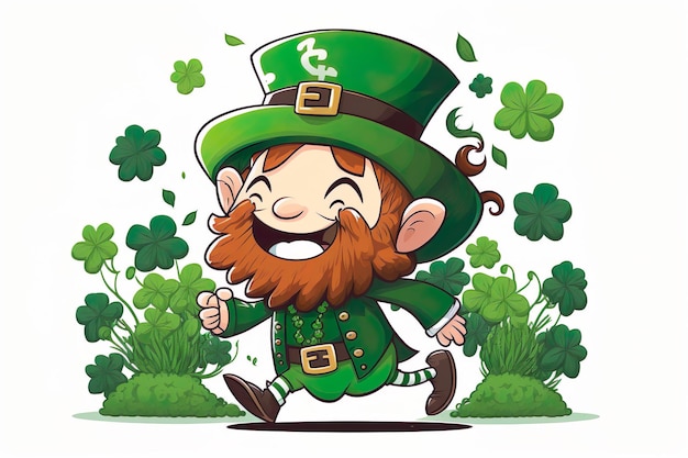 St Patrick's Day Cartoon Leprechauns illustration pour cartes décor chemise invitation au pub
