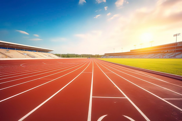 Le stade des compétitions d'athlétisme suit l'image générée par la technologie IA