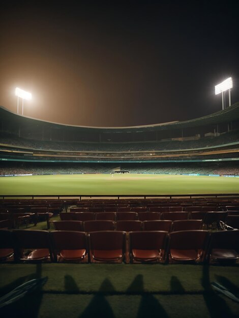 Photo stade de cricket de nuit bâtiment sportif expérience professionnelle