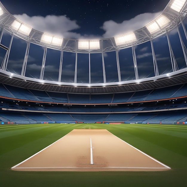 Stade de cricket la nuit Contexte