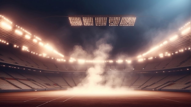 un stade avec le mot " v " au sommet