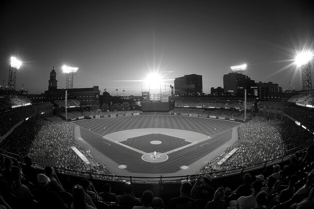 Photo le stade de la nuit conçoit des idées d'inspiration