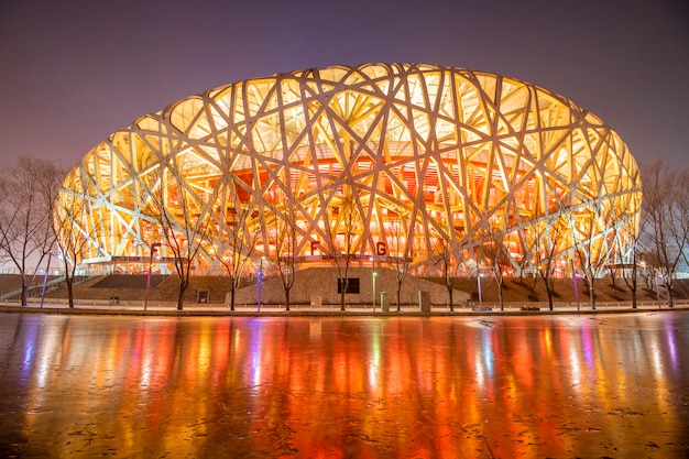 Stade olympique de Pékin, Chine.